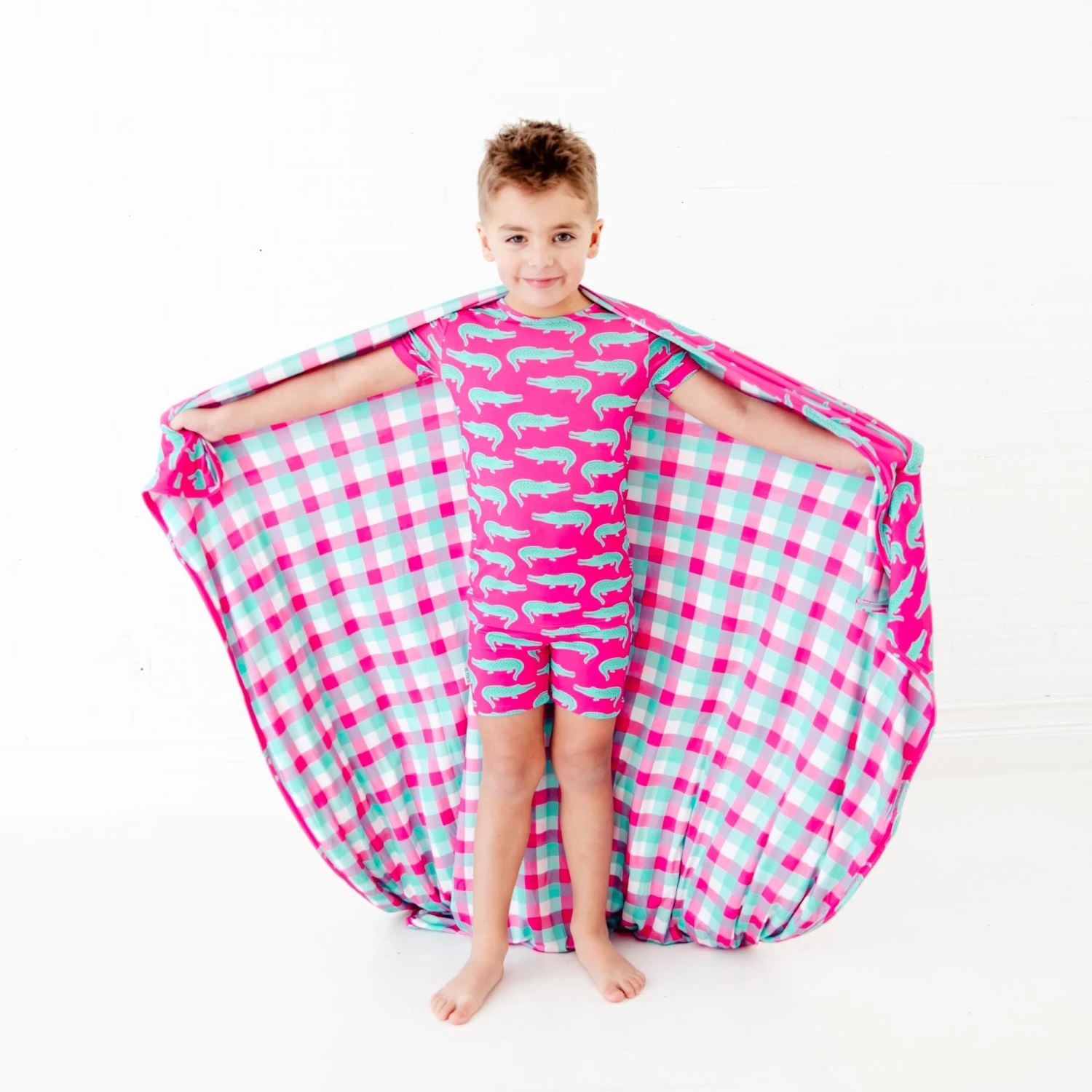 Later Gator Short Sleeve And Shorts Two Piece Pajamas Set 6 Later Gator Short Sleeve And Shorts Two Piece Pajamas Set - Image 4