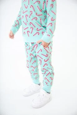 Candy Cane Lane Jogger Set - Mint -DREAMIERE Store greencandycanesjoggerset 6