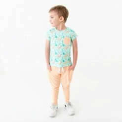 Land Before Bedtime Pocket Tee And Jogger Set - Jurassic Jungle