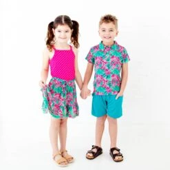 Tropic Like It's Hot Polo Shirt And Short Set 11 Tropic Like It's Hot Polo Shirt And Short Set -DREAMIERE Store hawaiimintleavesgroupshots 7