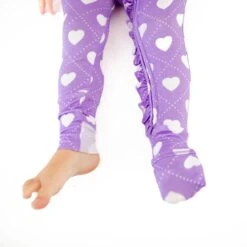 Heart To Get Ruffle Convertible Footie - Purple 12 Heart To Get Ruffle Convertible Footie - Purple -DREAMIERE Store hearttogetpurpleconvertiblefootie 10