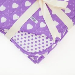 Heart To Get Quilted Children's Bamboo Blanket - Purple 10 Heart To Get Quilted Children's Bamboo Blanket - Purple -DREAMIERE Store hearttogetpurplequiltedchildrensblanket 2