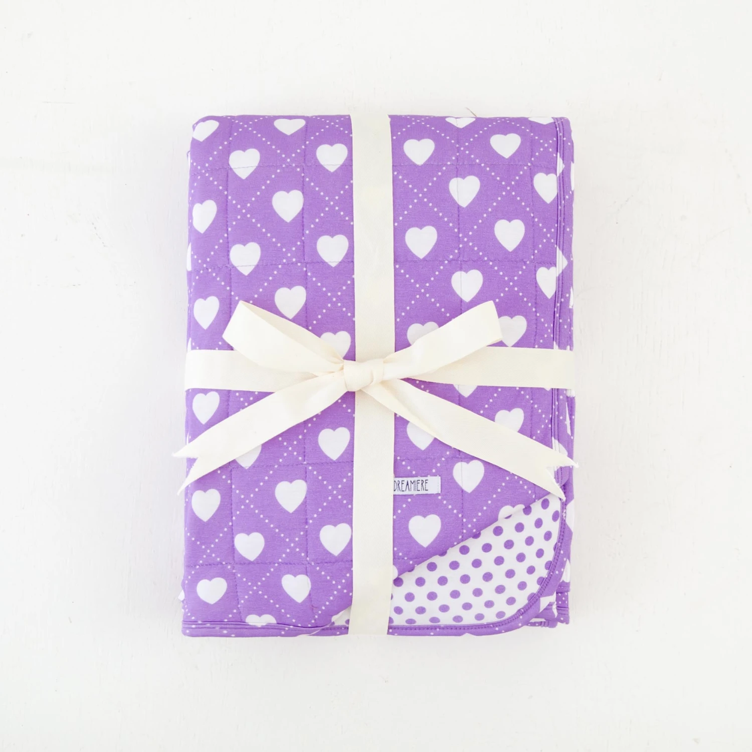 Heart To Get Quilted Children's Bamboo Blanket - Purple 3 Heart To Get Quilted Children's Bamboo Blanket - Purple