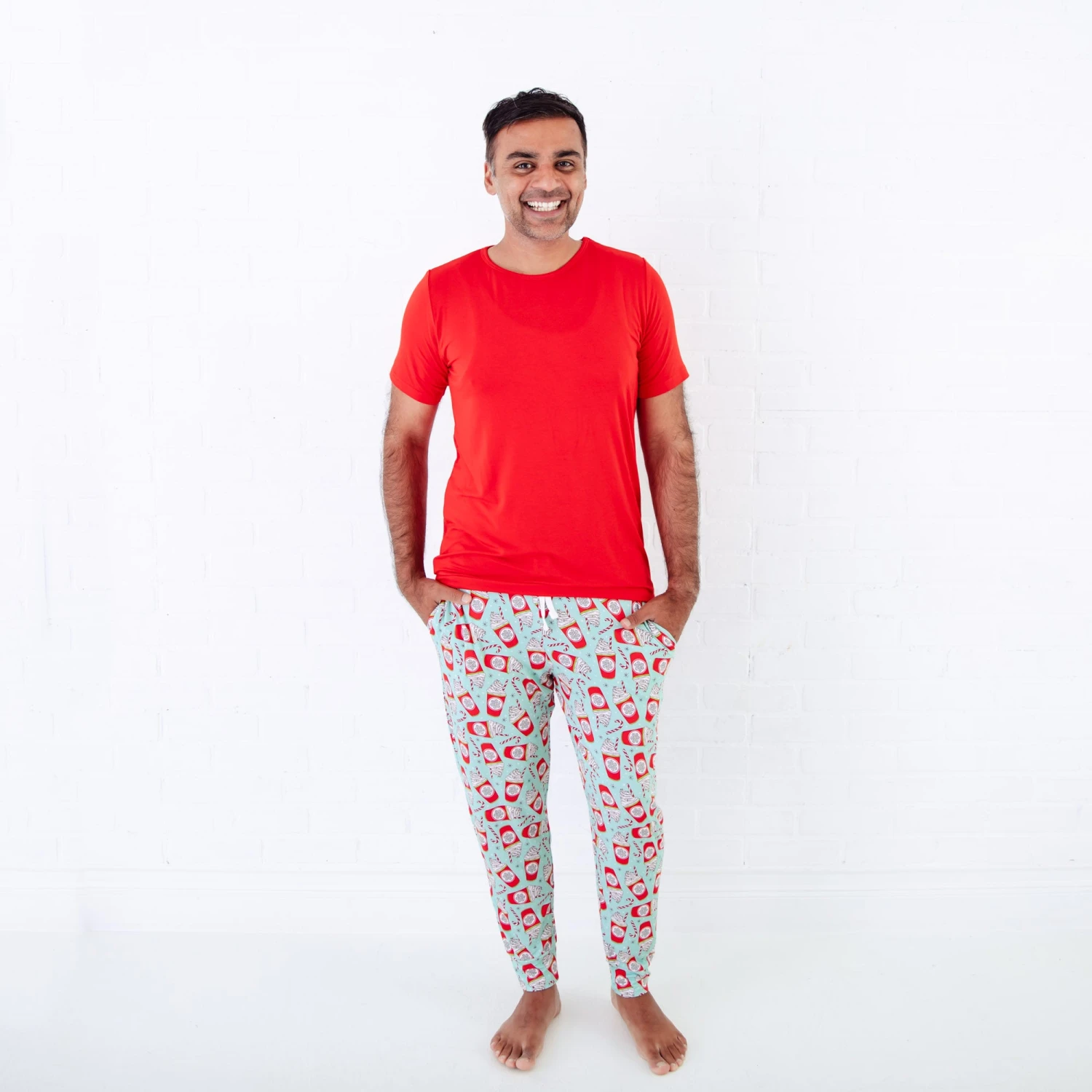 A Cup Of Cheer Men's Short Sleeve And Joggers Loungewear 3 A Cup Of Cheer Men's Short Sleeve And Joggers Loungewear
