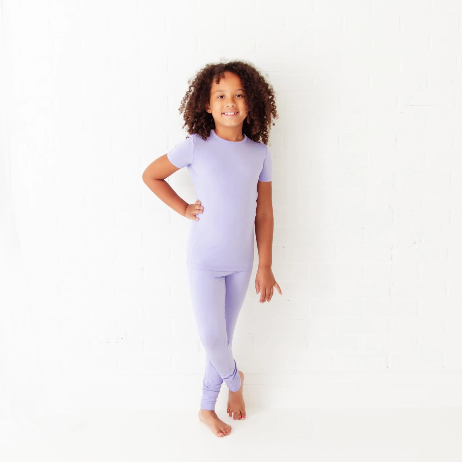 Lavender Short Sleeve Two Piece Pajamas Set 6 Lavender Short Sleeve Two Piece Pajamas Set - Image 4