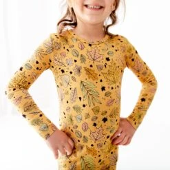 Don't Rake Me Up Two Piece Pajamas Set 11 Don't Rake Me Up Two Piece Pajamas Set -DREAMIERE Store leavestwopiecejamms 6