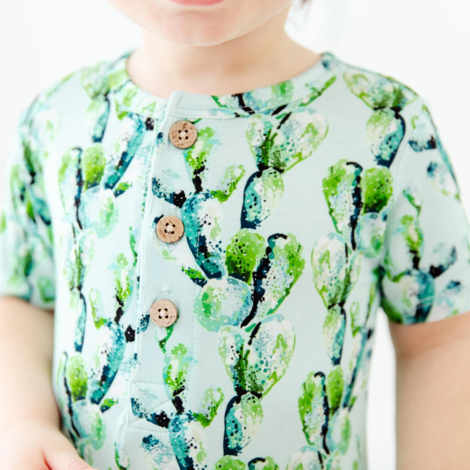 Lookin Sharp Short Sleeve Button Romper 4 Lookin Sharp Short Sleeve Button Romper - Image 2