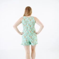 Sweet Pickings Women's Tank And Ruffled Shorts Pajama Set 10 Sweet Pickings Women's Tank And Ruffled Shorts Pajama Set -DREAMIERE Store meadowfloralwomenspajamas 4