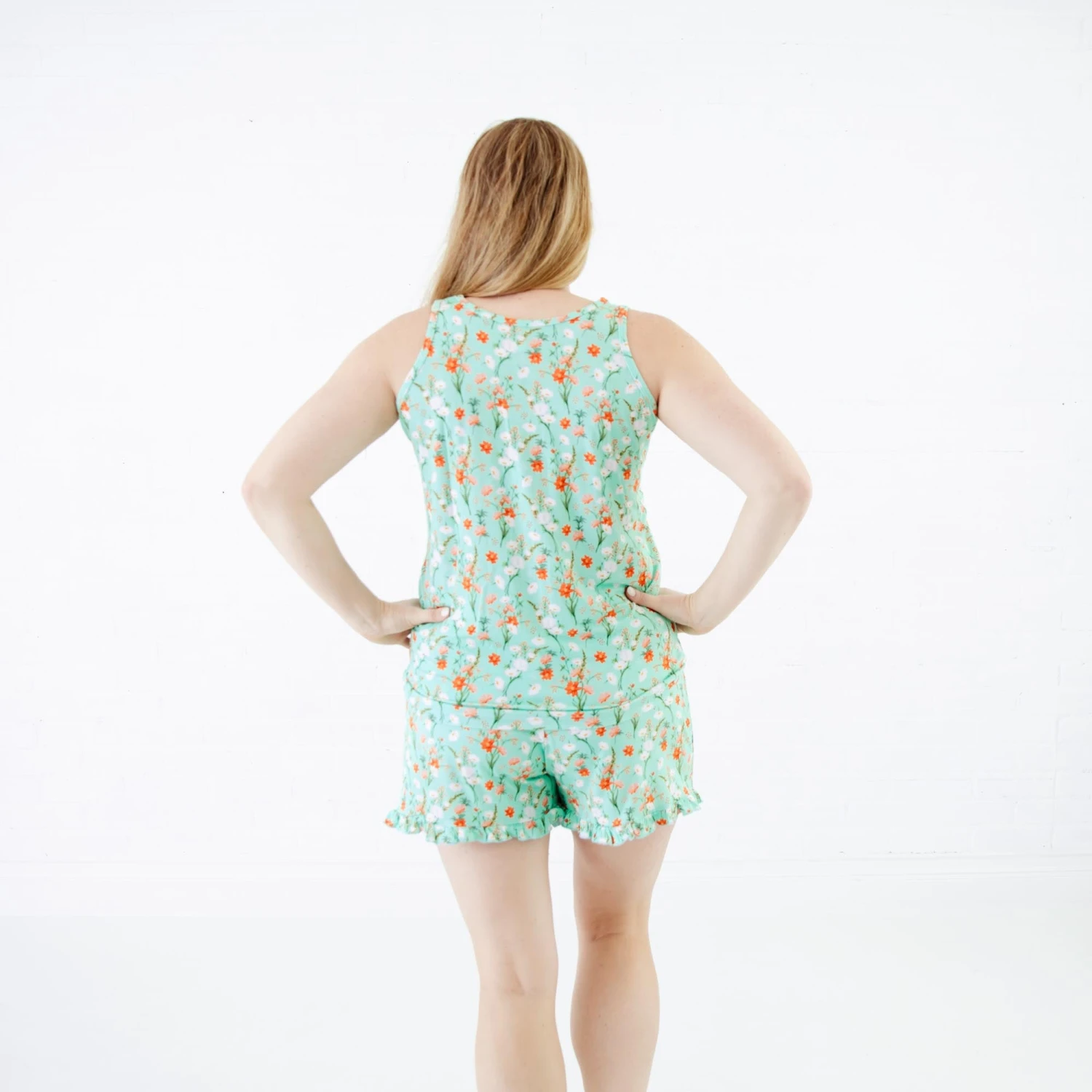 Sweet Pickings Women's Tank And Ruffled Shorts Pajama Set 6 Sweet Pickings Women's Tank And Ruffled Shorts Pajama Set - Image 4