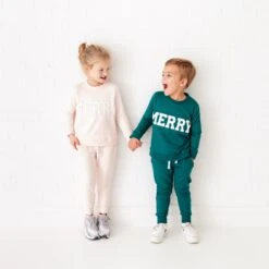 Merry Jogger Set - Children's Tinsel Pink 11 Merry Jogger Set - Children's Tinsel Pink -DREAMIERE Store merryjoggersets