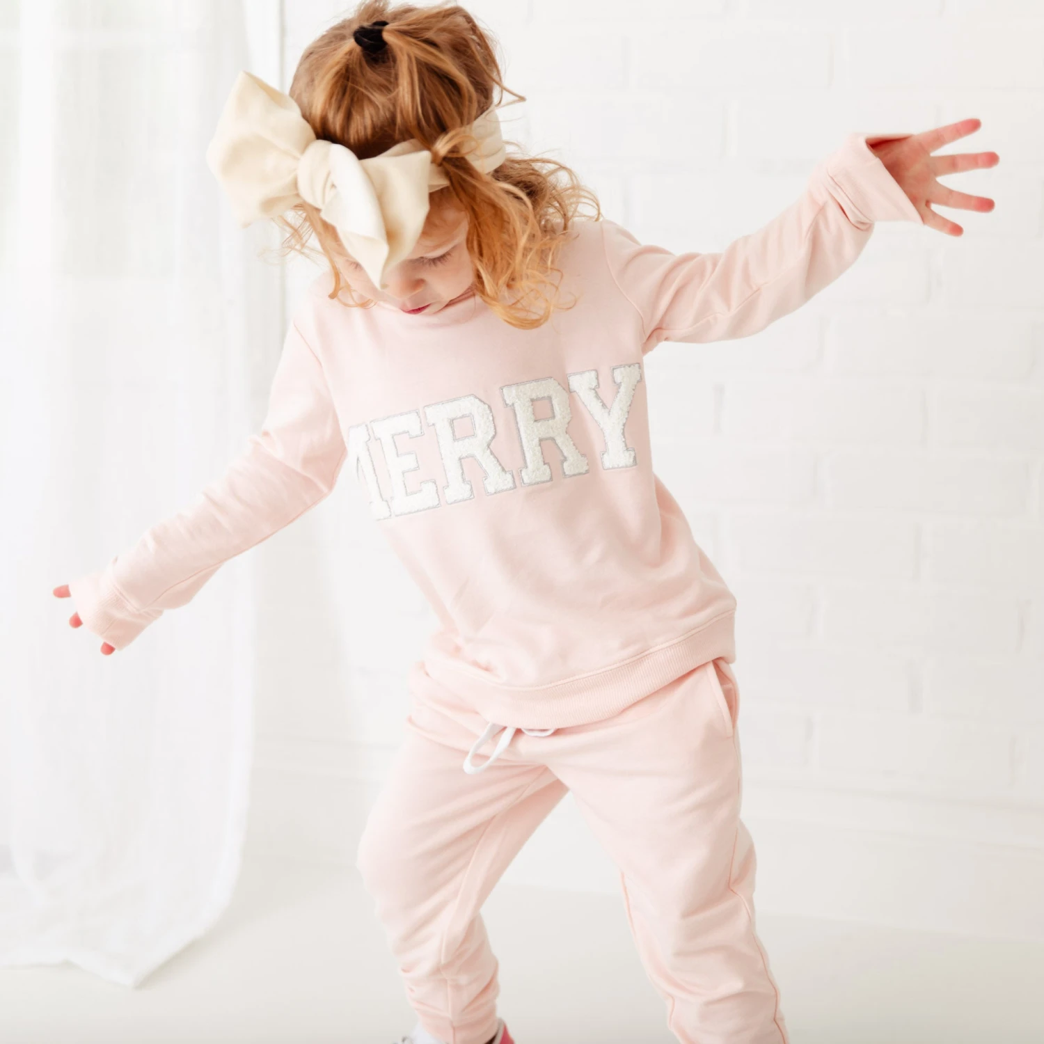 Merry Jogger Set - Children's Tinsel Pink 7 Merry Jogger Set - Children's Tinsel Pink - Image 5