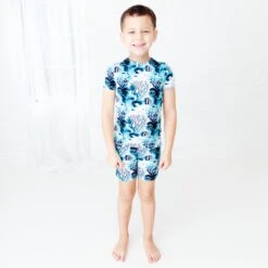 Mystic Waters Short Sleeve And Shorts Two Piece Pajamas Set