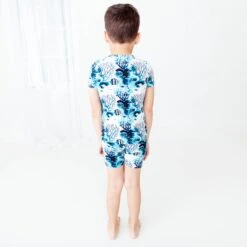 Mystic Waters Short Sleeve And Shorts Two Piece Pajamas Set -DREAMIERE Store midnightfishtwopiecejamms 7