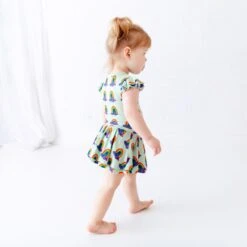 Slumber Over The Rainbow Flutter Romper 11 Slumber Over The Rainbow Flutter Romper -DREAMIERE Store mintrainbowsruffleromper 6