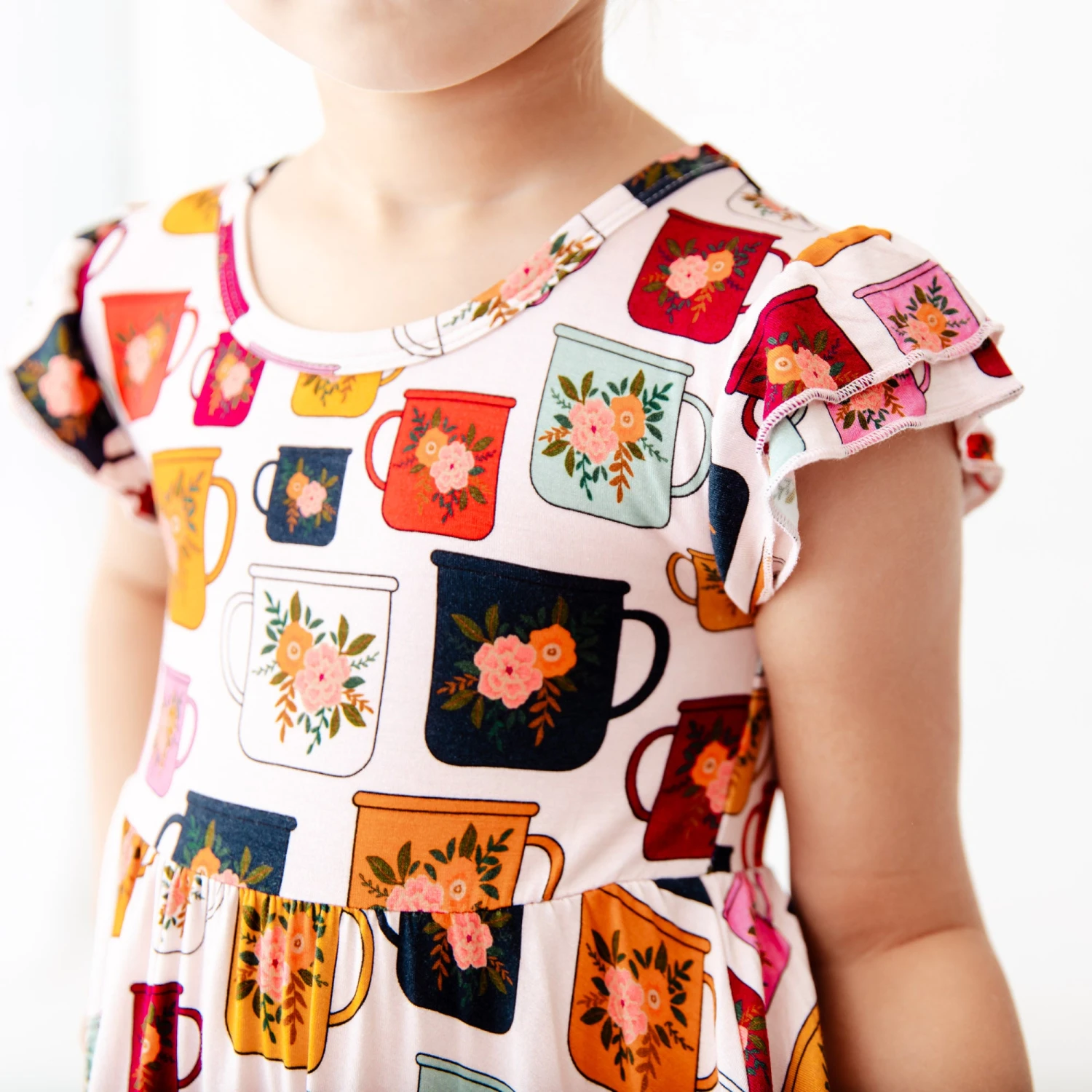 Coffee And Flowers Ruffle Bottom Twirler Dress 4 Coffee And Flowers Ruffle Bottom Twirler Dress - Image 2