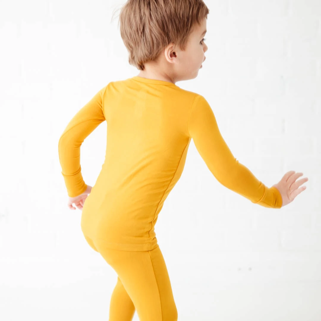 Mustard Two Piece Pajamas Set 4 Mustard Two Piece Pajamas Set - Image 2