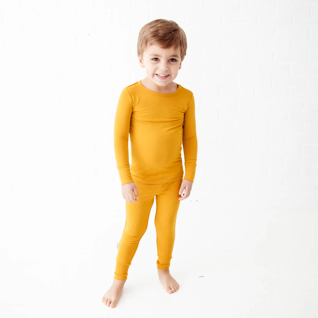 Mustard Two Piece Pajamas Set 6 Mustard Two Piece Pajamas Set - Image 4