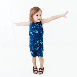Airplane Mode Henley Tank Romper