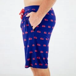 Hometown Heroes Men's Sleep Shorts - Navy 8 Hometown Heroes Men's Sleep Shorts - Navy -DREAMIERE Store navyfiretrucksmensshorts 2