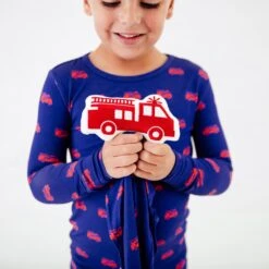 Hometown Heroes Snuggle Lovey - Navy 7 Hometown Heroes Snuggle Lovey - Navy -DREAMIERE Store navyfiretruckssnugglelovey