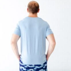 Sky's The Limit Men's Short Sleeve Loungewear - EXTRA LONG -DREAMIERE Store navyskymensloungewear 4 64a22411 d801 4254 880d 208605fc2975