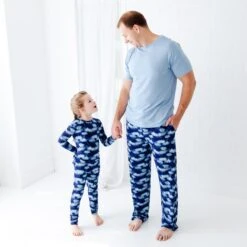 Sky's The Limit Men's Short Sleeve Loungewear -DREAMIERE Store navyskymensloungewear 7