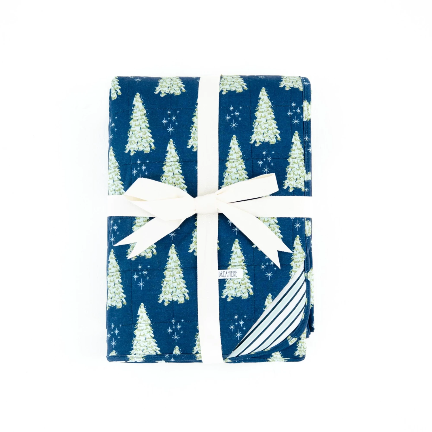 All Spruced Up Quilted Children's Bamboo Blanket - Navy 3 All Spruced Up Quilted Children's Bamboo Blanket - Navy