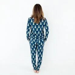 All Spruced Up Women's Long Sleeve Loungewear - Navy -DREAMIERE Store navysprucedupwomensloungewear 5