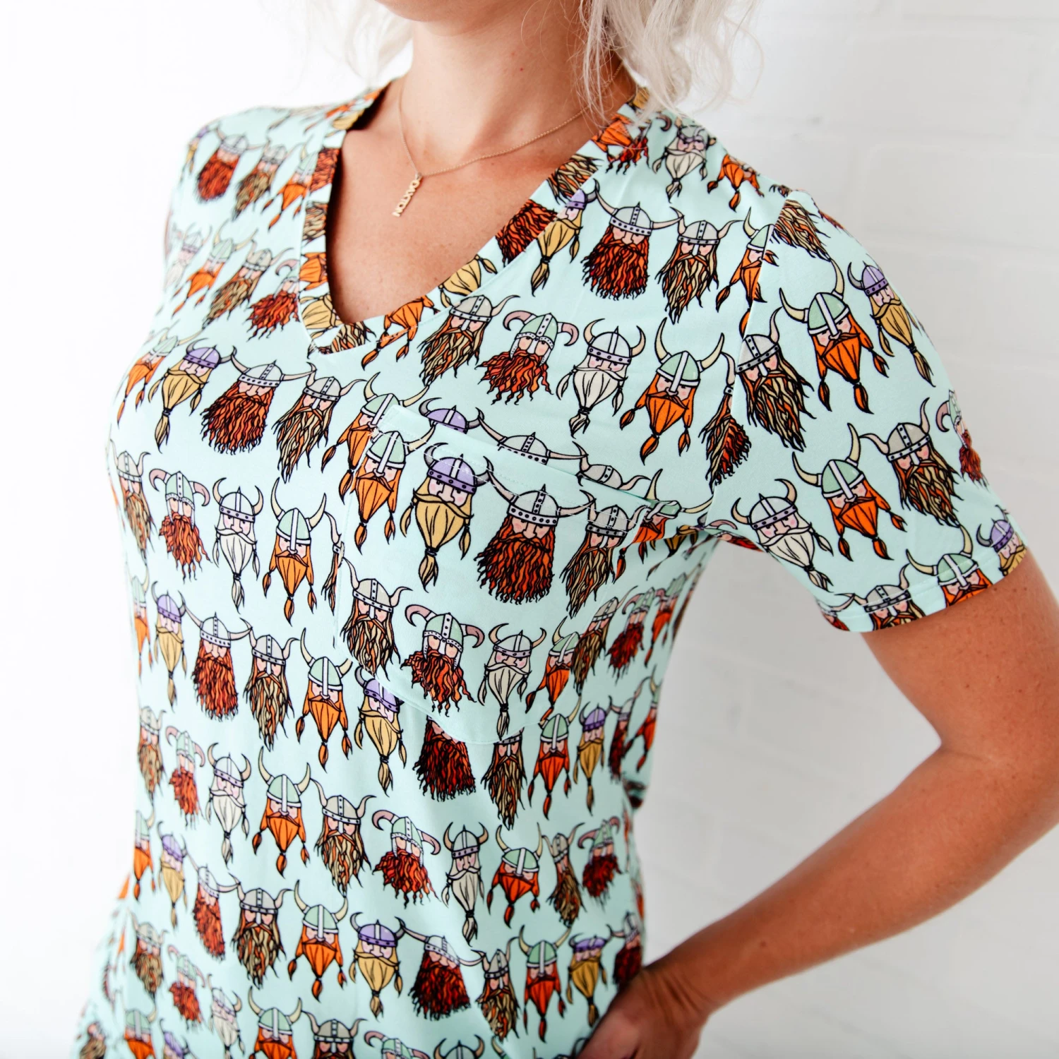 Nordic Dreams Women's V-Neck And Shorts Set 4 Nordic Dreams Women's V-Neck And Shorts Set - Image 2