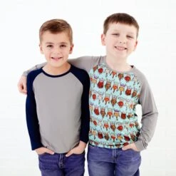 Long Sleeve Raglan Shirt Set: Nordic Duo -DREAMIERE Store nordicraglanshirtsetgroupshot 3