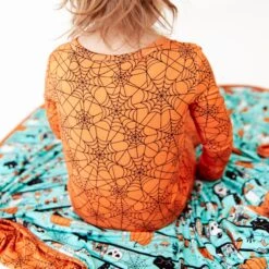Dream Weaver Convertible Footie - Orange -DREAMIERE Store orangespiderwebconvertiblefootie 10
