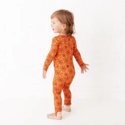 Dream Weaver Convertible Footie - Orange -DREAMIERE Store orangespiderwebconvertiblefootie 2