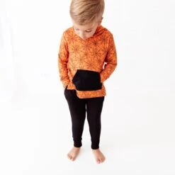 Dream Weaver Hoodie And Jogger Set - Orange 9 Dream Weaver Hoodie And Jogger Set - Orange -DREAMIERE Store orangespiderwebhoodieandjoggerset 6