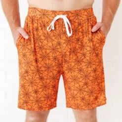 Dream Weaver Men's Sleep Shorts - Orange