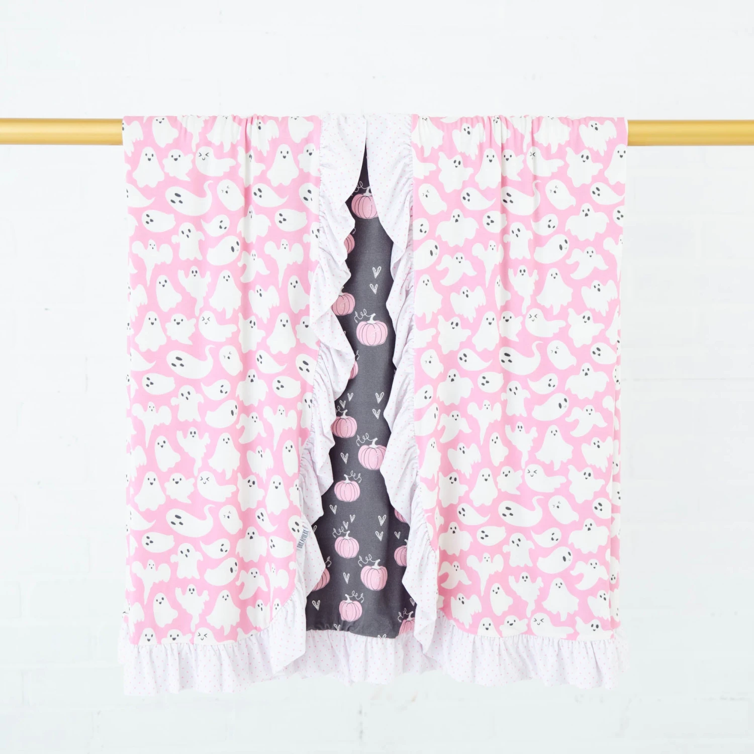 Paranormal Naptivity Ruffle Reversible Blanket - Pink 3 Paranormal Naptivity Ruffle Reversible Blanket - Pink