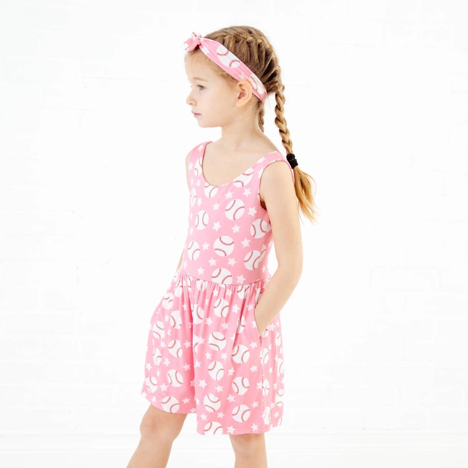 Stars And Strikes Topknot Headband - Pastel Pink 4 Stars And Strikes Topknot Headband - Pastel Pink - Image 2