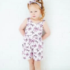 All Tied Up Shorts Leggy Romper -DREAMIERE Store pinkbowsshortsleggyromper 5