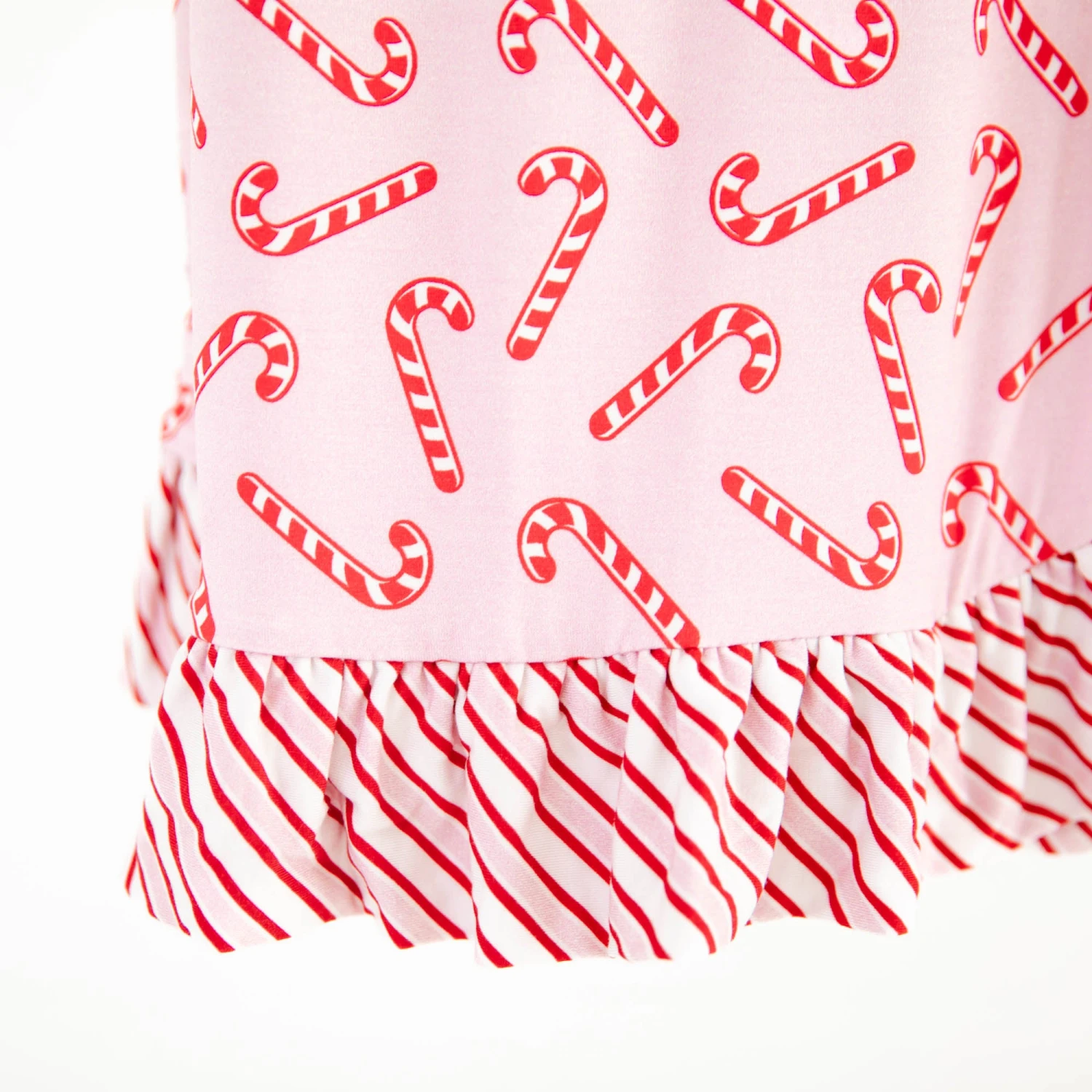 Candy Cane Lane Ruffle Reversible Blanket - Pink 4 Candy Cane Lane Ruffle Reversible Blanket - Pink - Image 2