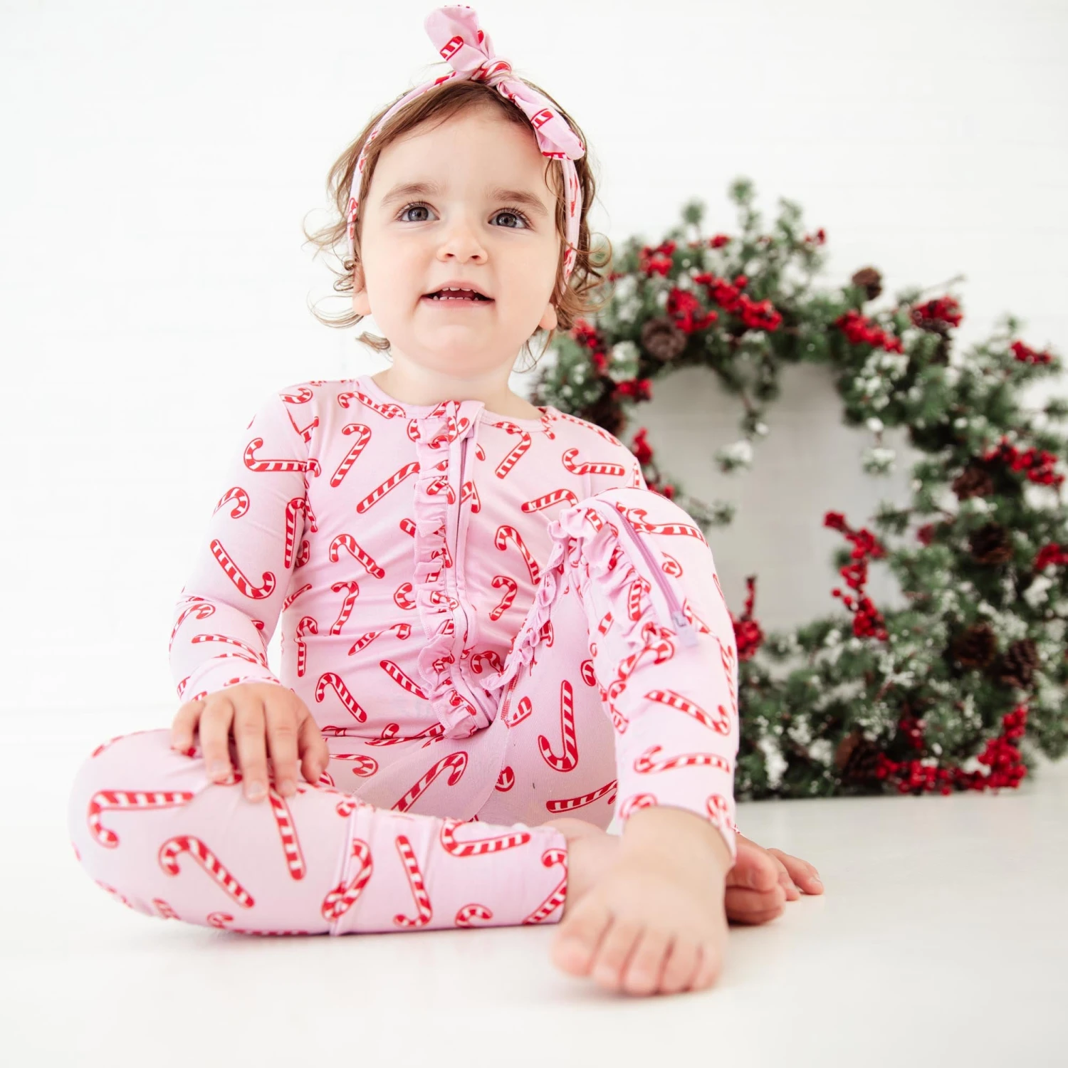 Candy Cane Lane Topknot Headband - Pink 4 Candy Cane Lane Topknot Headband - Pink - Image 2