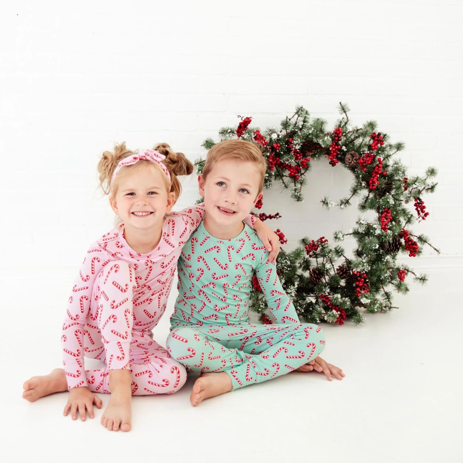 Candy Cane Lane Two Piece Pajamas Set - Pink 7 Candy Cane Lane Two Piece Pajamas Set - Pink - Image 5