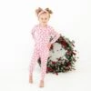 Candy Cane Lane Two Piece Pajamas Set - Pink 1 Candy Cane Lane Two Piece Pajamas Set - Pink -DREAMIERE Store pinkcandycanestwopiecejamms 3
