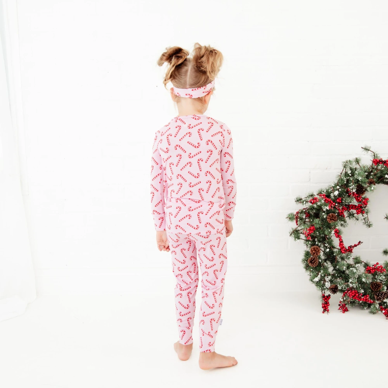 Candy Cane Lane Two Piece Pajamas Set - Pink 5 Candy Cane Lane Two Piece Pajamas Set - Pink - Image 3