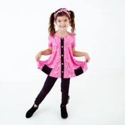 Let's Flamingle Pocket Tunic And Rouched Pants Set