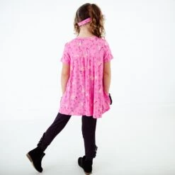 Let's Flamingle Pocket Tunic And Rouched Pants Set -DREAMIERE Store pinkflamingotunicset 8