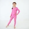 Let's Flamingle Two Piece Pajamas Set 2 Let's Flamingle Two Piece Pajamas Set -DREAMIERE Store pinkflamingotwopiecejamms