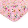 Flower Child Crib Sheet - Pink 1 Flower Child Crib Sheet - Pink -DREAMIERE Store pinkflowerchildcribsheet 5