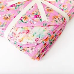 Flower Child Quilted Adult Bamboo Blanket - Two Layer - Pink 9 Flower Child Quilted Adult Bamboo Blanket - Two Layer - Pink -DREAMIERE Store pinkflowerchildquiltedadultblanket 4