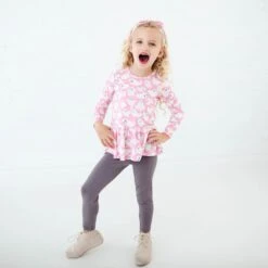 Paranormal Naptivity Long Sleeve Twirler Top And Pants Set - Pink 9 Paranormal Naptivity Long Sleeve Twirler Top And Pants Set - Pink -DREAMIERE Store pinkghostsLSTwirlershirtandpants