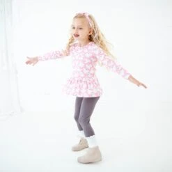 Paranormal Naptivity Long Sleeve Twirler Top And Pants Set - Pink 10 Paranormal Naptivity Long Sleeve Twirler Top And Pants Set - Pink -DREAMIERE Store pinkghostsLSTwirlershirtandpants 8