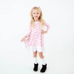 Paranormal Naptivity Ruffle Pocket Twirler And Shorts Set - Pink